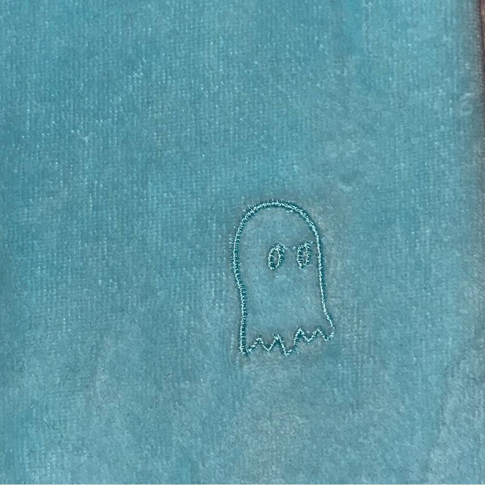 Vintage Y2K Lonely Ghost Blue Velour Bling Rhinestone Tracksuit Matching Set - Picture 7 of 15